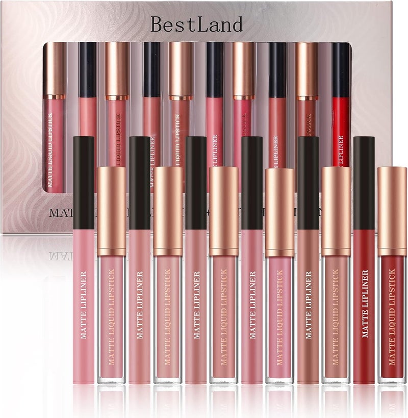 BestLand 12Pcs Matte Liquid Lipstick and Lip Liner Set - Image 2